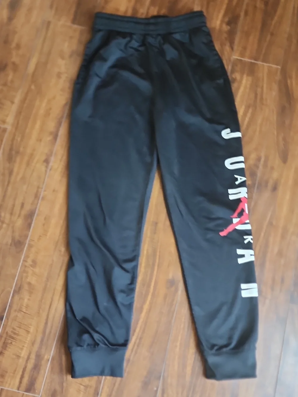 Nike Black Joggers with Red Jumpman and White Lettering